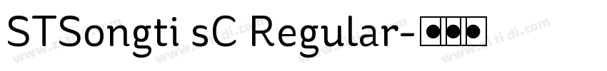 STSongti sC Regular字体转换